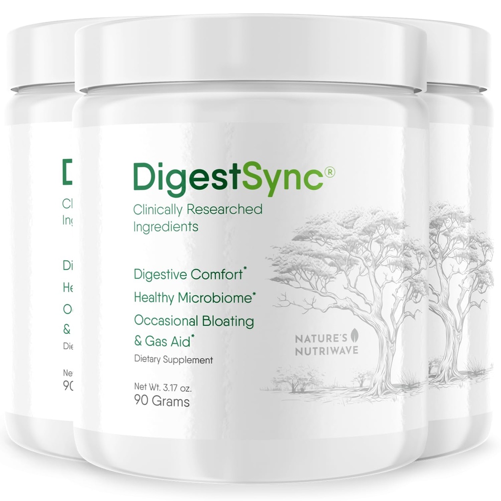 Digestsync Dipascalyption for Gut Health - Natural Powder for Digetical Relief for Women & Men, 100% Natural Green Powder - 3 Bulan Suppply