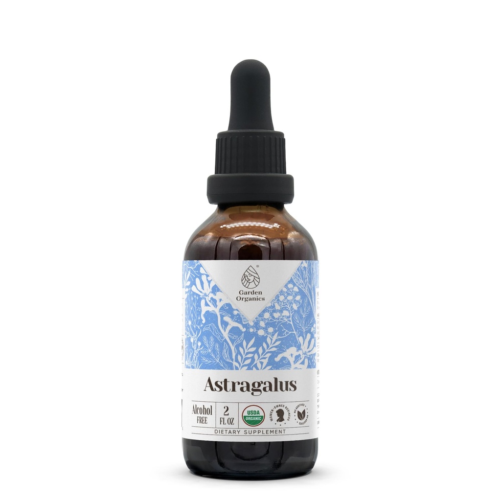 Astragalus USDA Organic Alcohol- Free Extract 124; Dietary Suplement, High- Potency Tarture 124; Natural Certified Organic Astragalus (Astragalus membranaceus) Root kering (2 oz)
