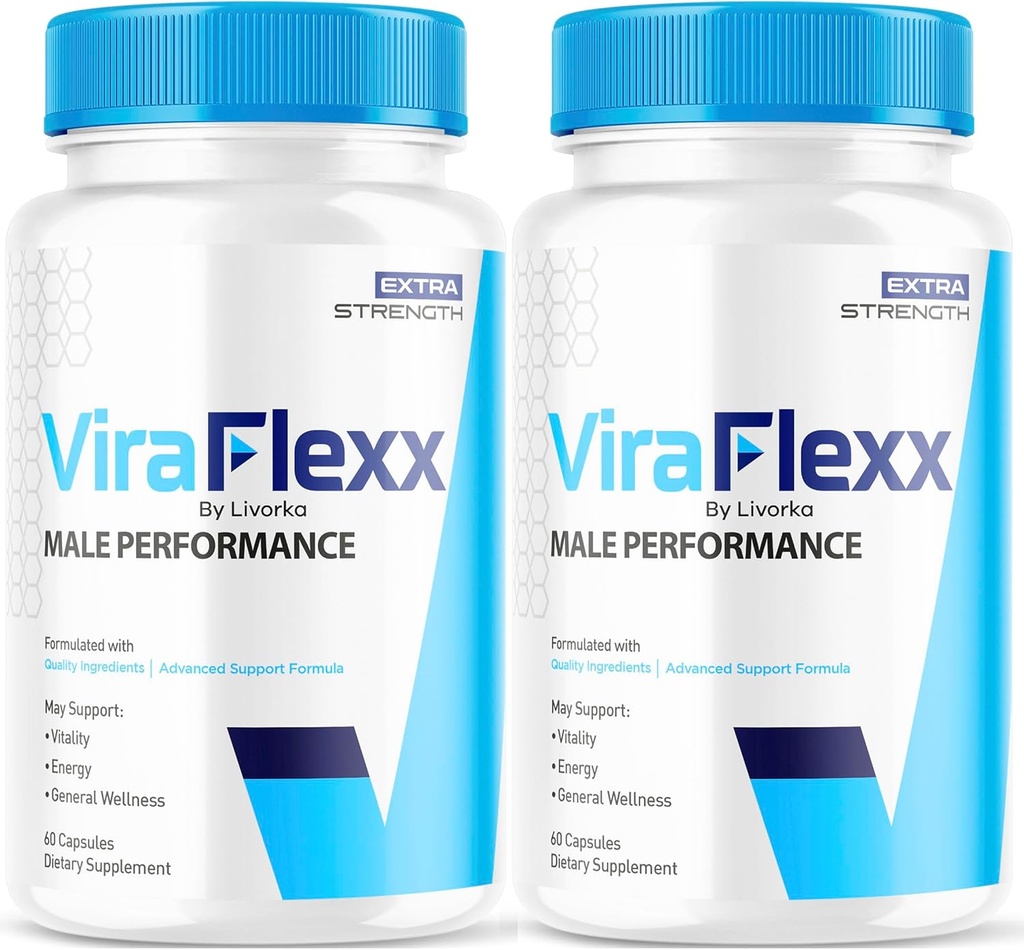 (2 Pack) ViraFlexx Pro Capsules for Men, Original ViraFlexx Pro Pills All Natural Overall Health, ViraFlex Premium Advanced Formula, Vila Flexx Review, 120 Capsules for 2 Bulan