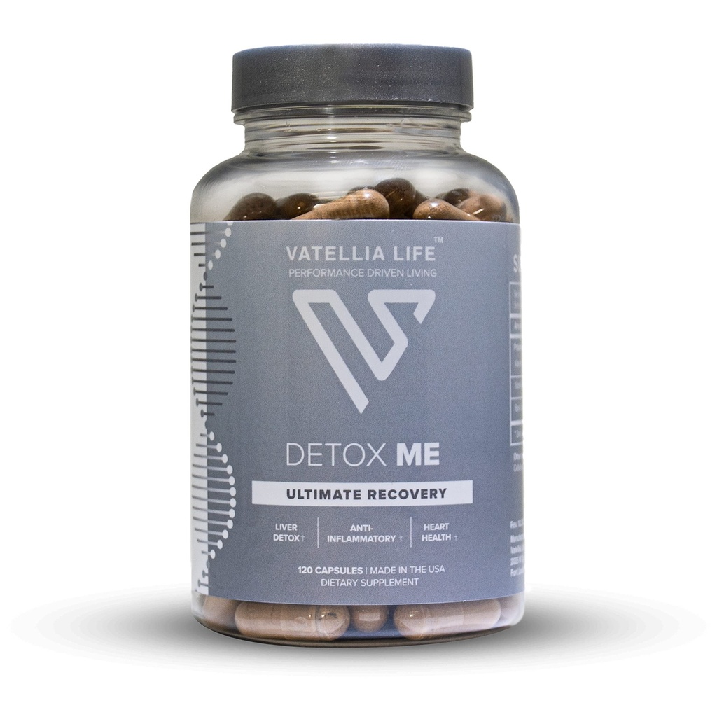 Vatellia Life New from Detox Me - Boosts Energy Sulfite Elimination - Duffolent Distration & Gut Health - Vitamin K2 (MK-4), Plus B12, Flolate-60 Day Suppplemen untuk Pria dan Perempuan - 120 Cacah
