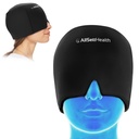 Migraine Relief Cap Ice Head Crap and Hat 124; Hot / Cold Gel Pack with Face and Eye Mask Compress for Headache Relief - Black