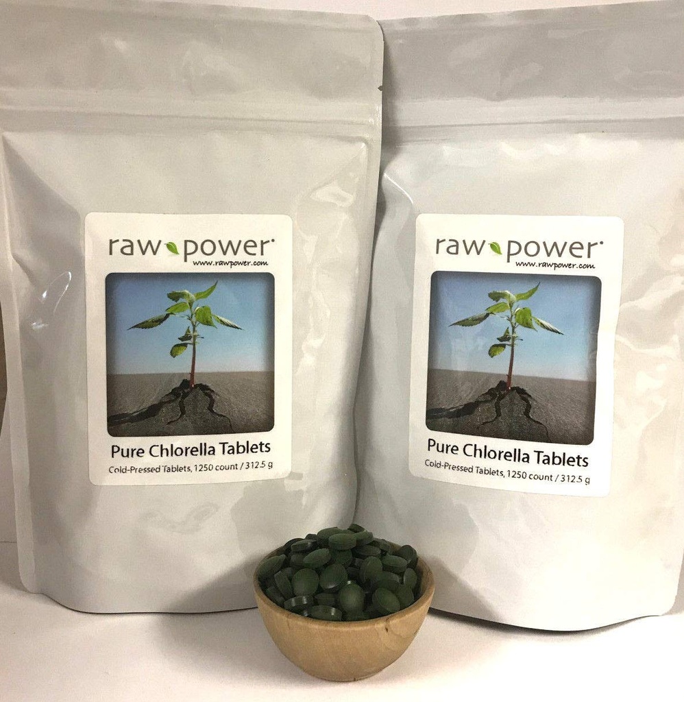 Tablet Power Chlorella (2500 Count, 625g), Cold- Menekan, 100% mentah dan murni, dari Organisasi
