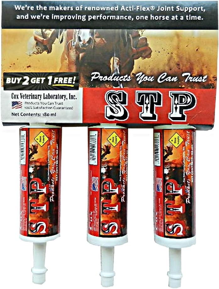 STP Oral Tempel untuk Kuda. Membantu meringankan rasa sakit dan Inflammation. Sangat lezat. Aman, Bahan Natural. Easy- Dose Syringe. Tiga-Pack. Persediaan 18 Hari. Dibuat di Amerika Serikat.