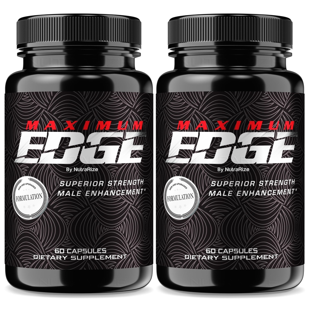 (2 Paket) Maximum Edge Pill - Maximum Edge Capsules for Men, Complete Daily Formula untuk Overall Wellness and Peak Performance, Maximmege Advanced Dietary Suppplemen, Review (120 Capsules)