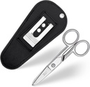 Multi Purpose Electrician Gunser With Leather Carrying Pock - Heavy Duty Sainless Steel Electrical Shears With Stripping Notches, File & Scraper - Our Snips Are For Right & Left Handed Use - Black
