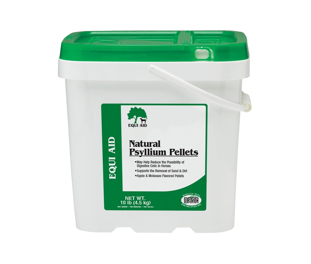 Farnam Equi Aid Natural Horse Psyllium Pelelets Supplement, Support Removal of Sand & Dirt From the Ventral Colon, 10 Pounds, 32 Scoops
