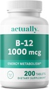 Sebenarnya Vitamin B12 100mcg Tablet Energi 200 Metabolisme untuk Dewasa, Pasokan 200 Hari