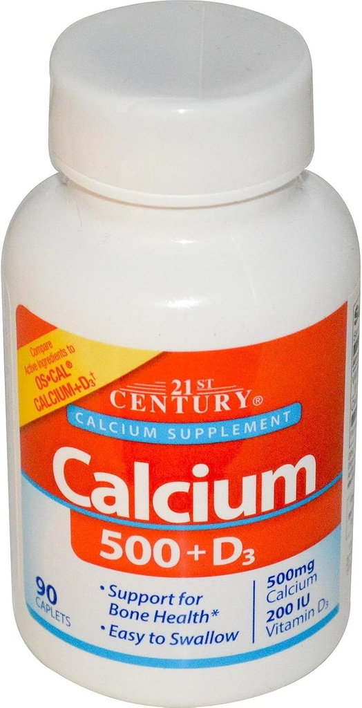 Abad ke-21 Kalsium 500 + D3, 5 mcg (200 lU), 90 Tablet