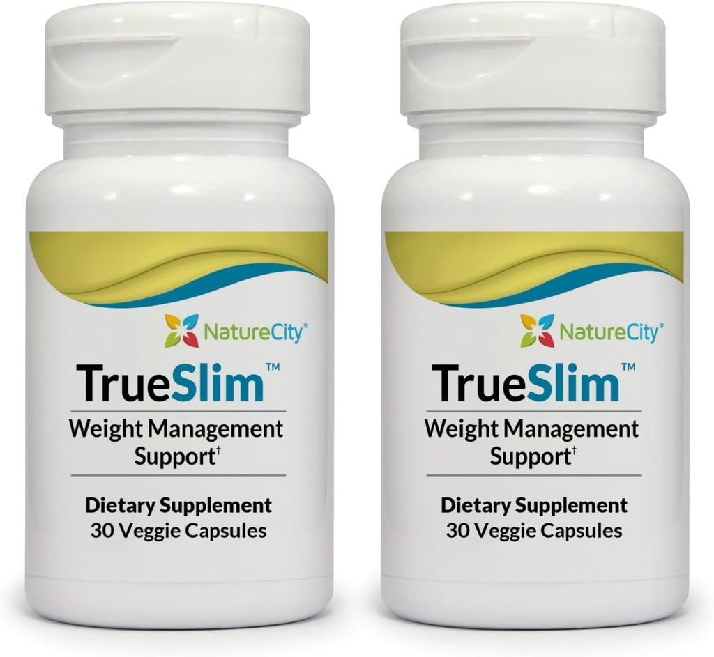 NatureCity True- Slim Fat dan Weight Supplement 126; Membantu Mengurangi Akkumulasi GMO GMO 124; Dibuat di USA