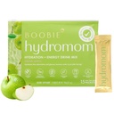 Boobie Hydromom Superfood Electrolite Drink Mix, Green Apple 124; Refreshing Energy & Hydration Boost for Mamas 124; OnTheGo & Travel Esensials for Pregnancy, Lactation, & Beyond, 15 Packet
