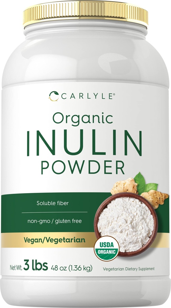 Carlyle Organic Inulin Powder 48oz 124; Prebiotic Fiber dari Jerusalem Artichoke 124; Vegan, Vegetarian, Non-GMO & Gluten Free Supplemen