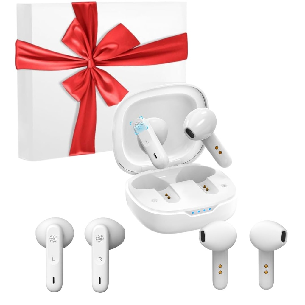 Mendengar Aids Amplifier 12.4; Mendengar Amplifier untuk Seniors 124; Dapat dikembalikan dengan Noise Membatalkan Amplifier Mendengar untuk Senior & Dewasa dengan Portabel Charging Case (White) oleh EZ HEAR