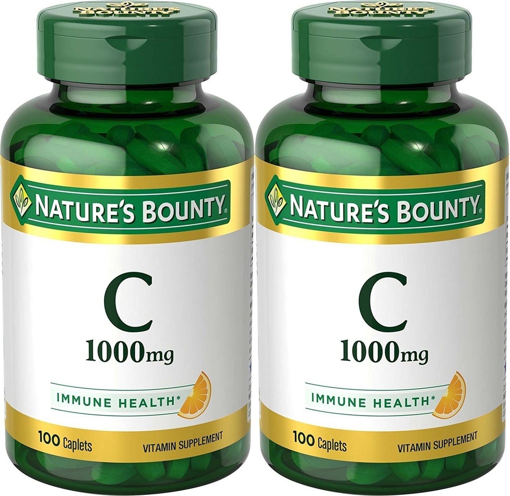 Nature 's Bounty Vitamin C, 10000 mg, Support Immune Health, 100 Caplets (Paket 2)