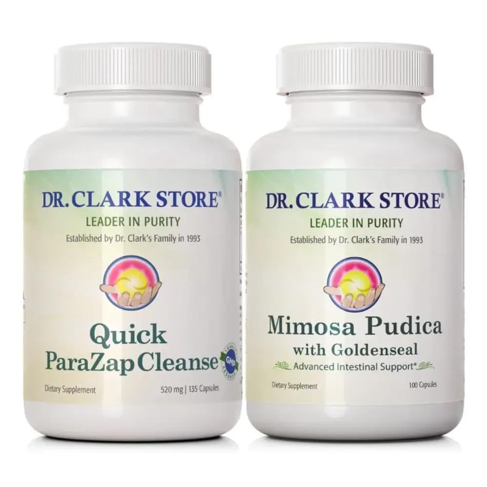 Dr Clark Store Quick- Zap Cleanse & Mimosa Pudica - Kuat Cleanse, Detox Dukungan & Gut Kesehatan Formula mula