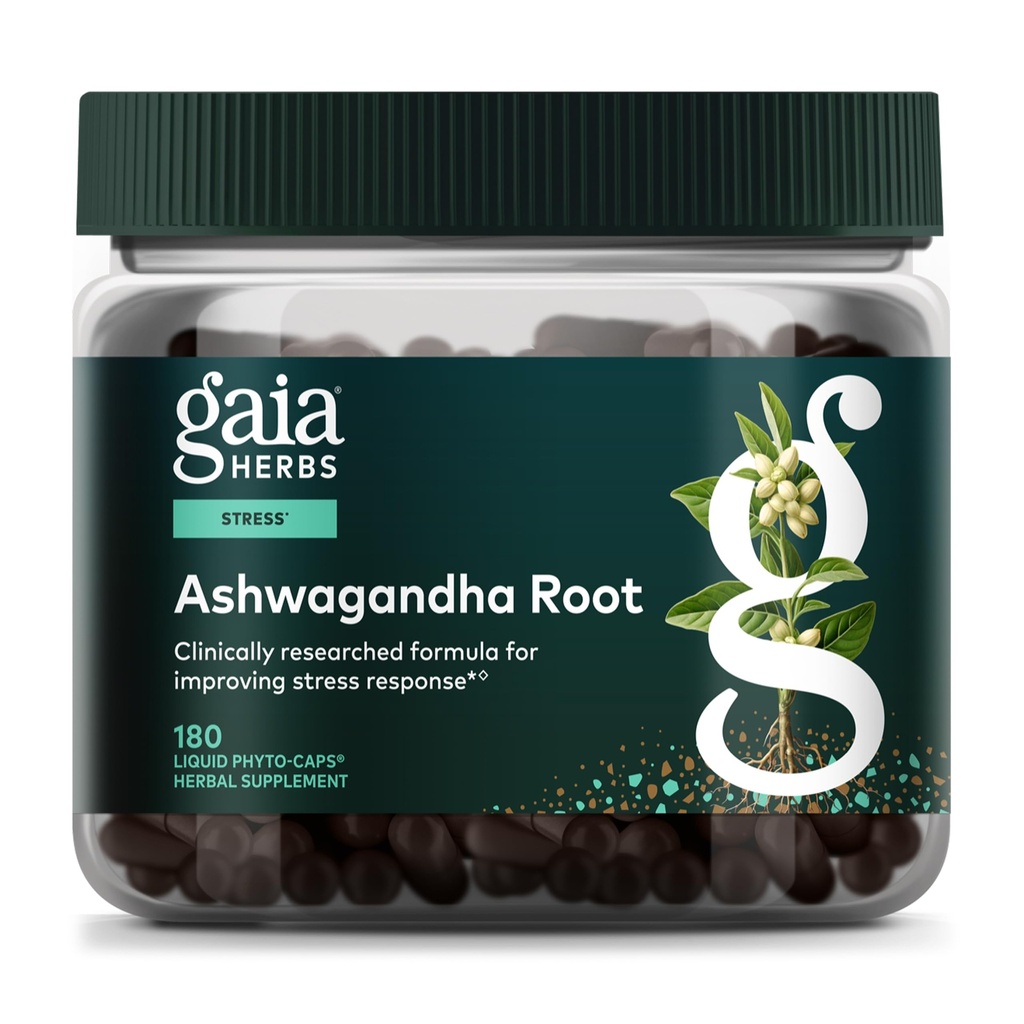 Akar Gaia Herbs Ashwagandha - Stress Relief & Sleep Supplement - Dupport Balanced Energy Levels & Poslook Positif *