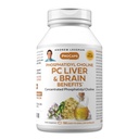 ANDREW LESSMAN PC Liver and Brain Benefts 180 Softgels - Pfoshatidyl Chooline, Paling Penting Gedung Blok untuk Hati dan Struktur Otak, Fungsi. Tidak ada Addonist. Mudah untuk Swallow Softgels