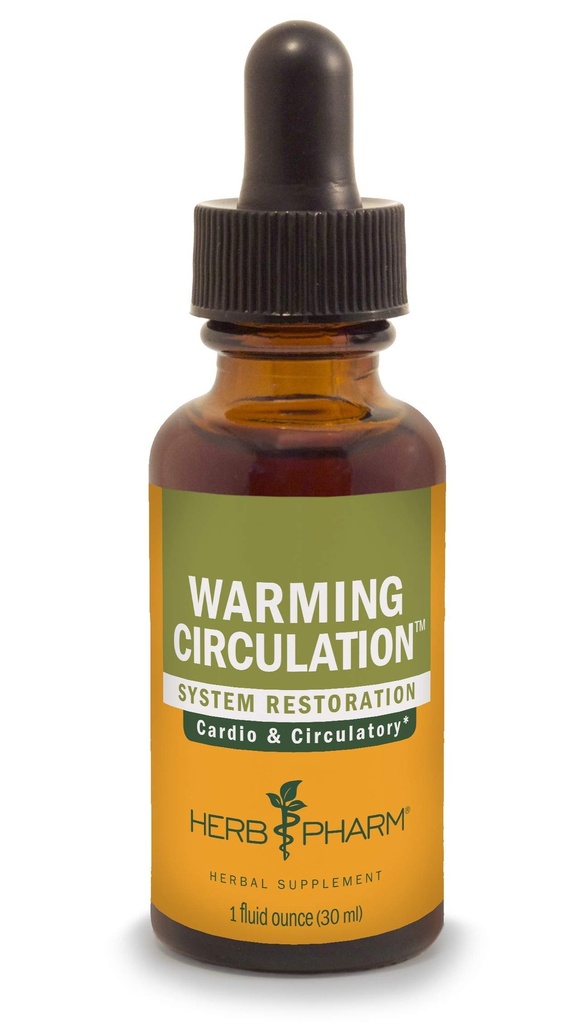Herb Pharm Warming Circulation Cair Herbal Formula untuk Cardiovaskular dan Dukungan Sirkulasi - 1 Ounce (FGINGER01)