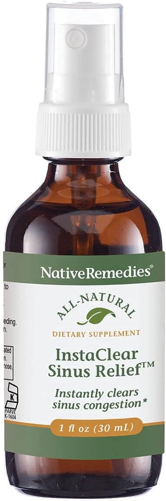 Remedies asli Instaclear Sinus Relief - Semua Suplemen Herbal Alami untuk Hapus, Sinuses Sehat Selama Colds, Allergies atau Hay Fever - 29 ml