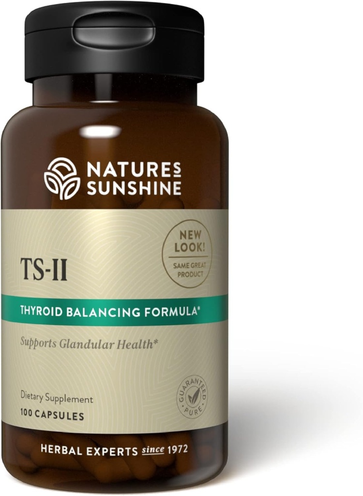 Nature 's Sunshine TS II w / Hops, 100 Capsules 124; Support Proper Thyroid Fungsi dan Membantu Mempertahankan keseimbangan di kelenjar Thyroid