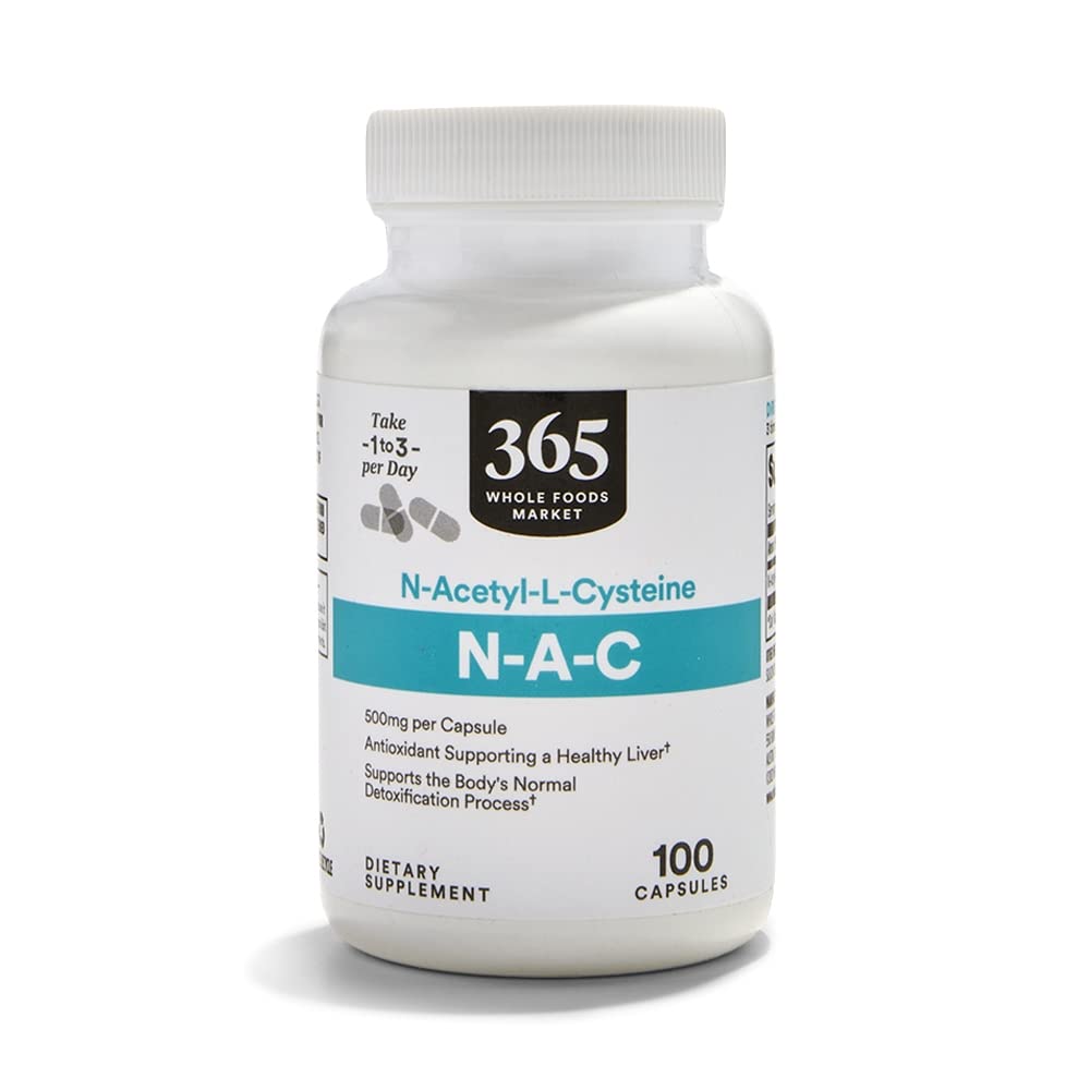 365 oleh Whole Foods Market, N- Acetyl L- Cysteine 500mg, 100 Count