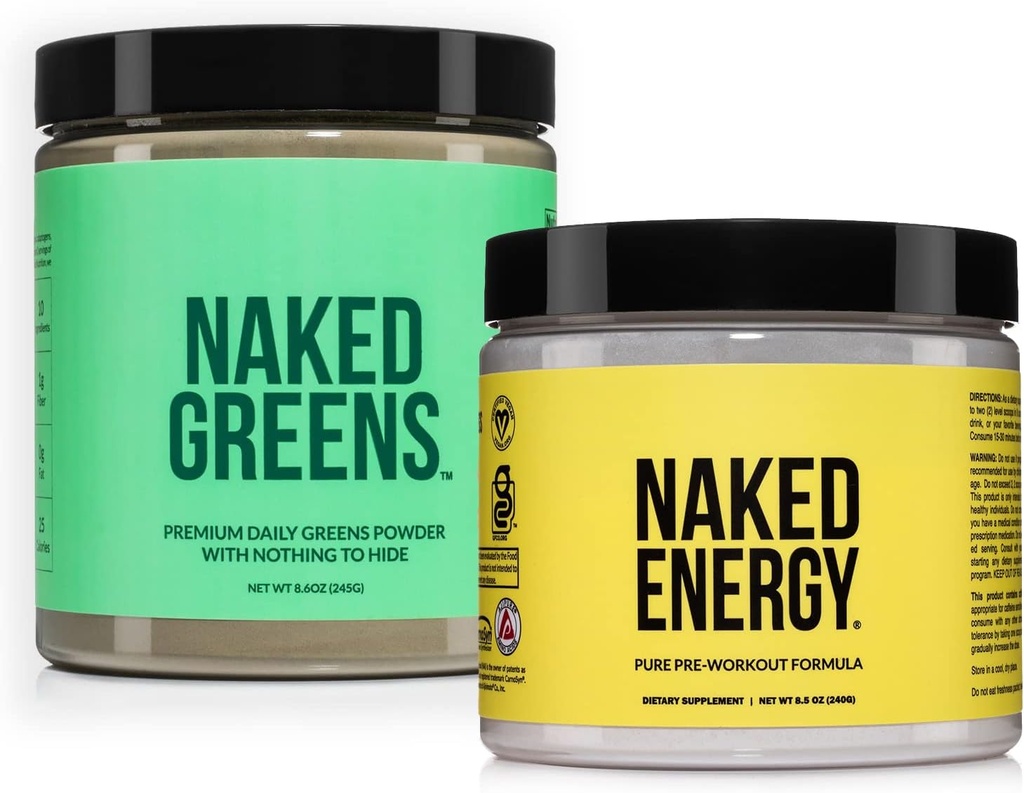 Vegan Energizing Bundle Unflashted Energy Nutrition Super Greens Powder Organic Greens Suplemen