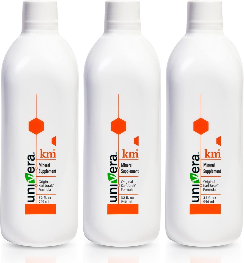 Univera KM Mineral Suplemen 124; Original Karl Jurak Formula 124; Kaya dalam Potasium & Vitamin 124; Stabizze pH Saldo 124; Pasokan Diffic + Nutrient Absorpsi 124; Natural Phytonutrients 12490 Hari Supply