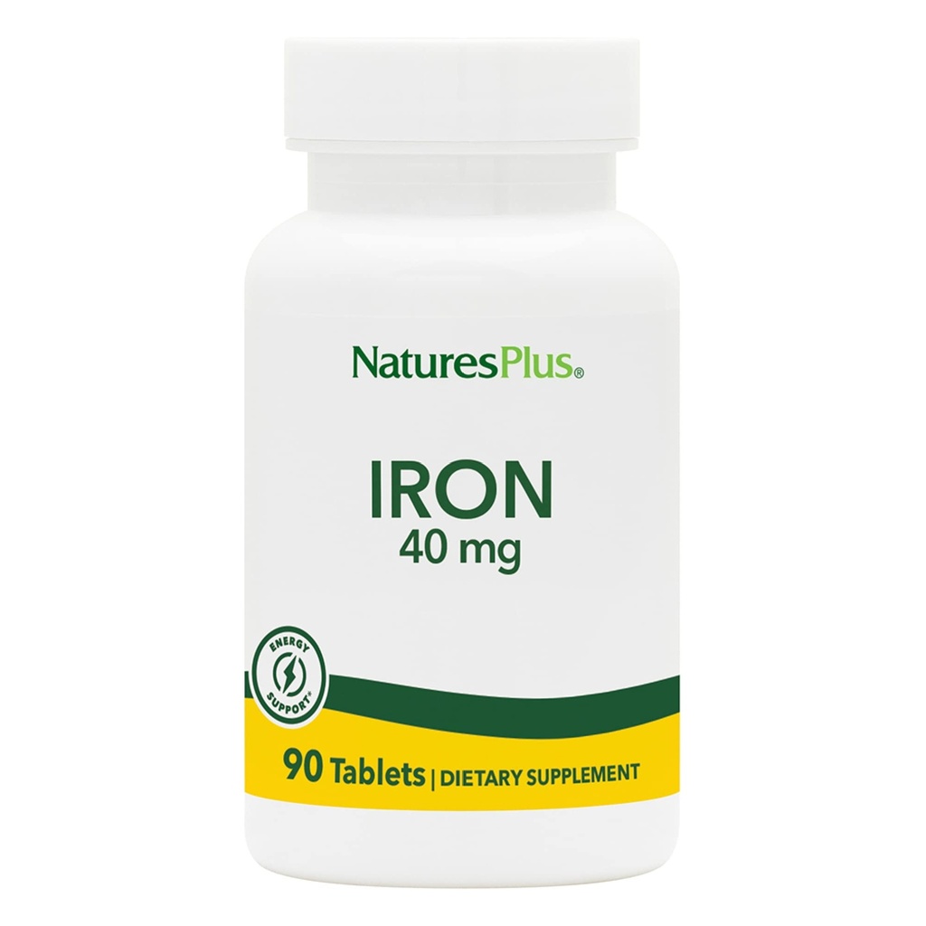 NaturresPlus Iron - 40 mg, 90 Tablet - Vegetarian, Gluten Free - 45 Hamba
