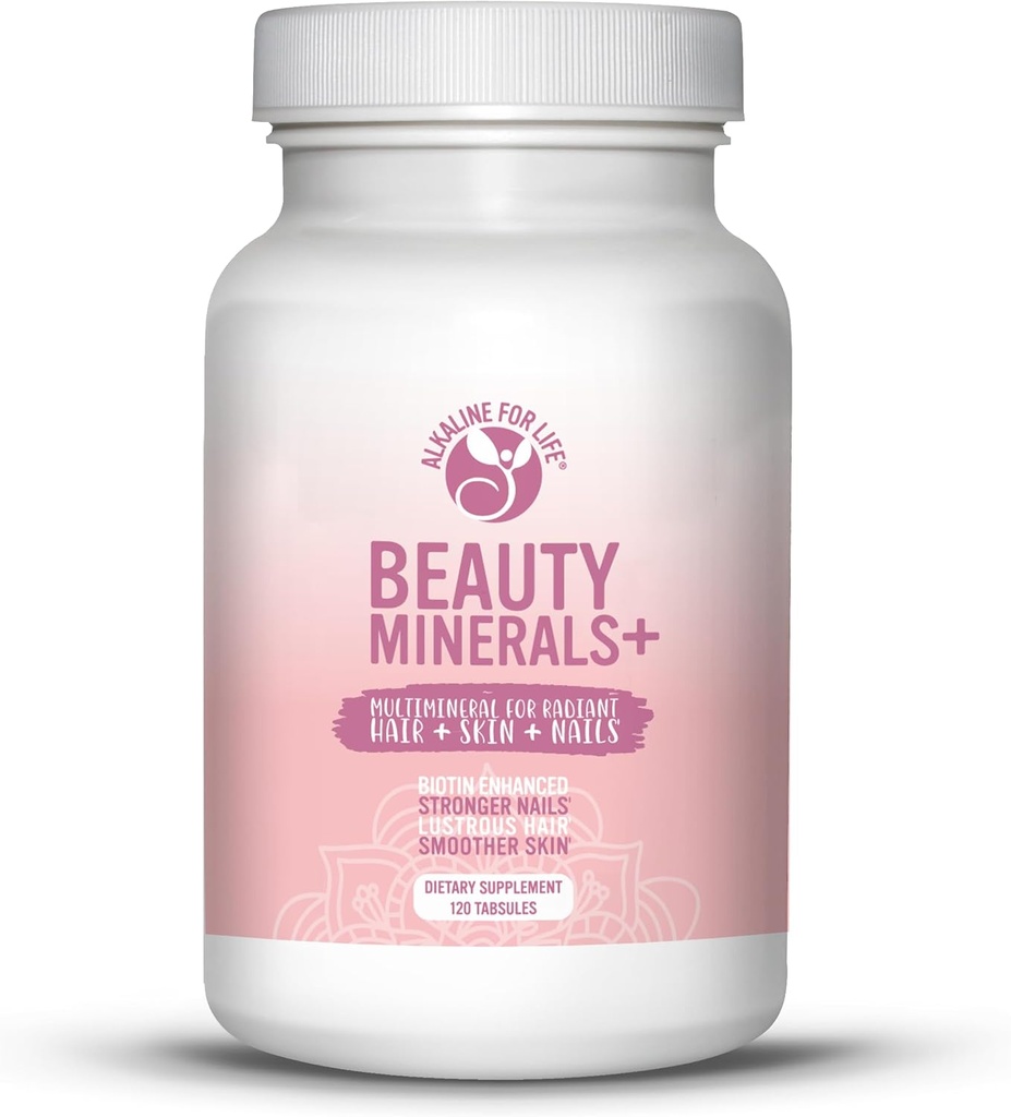 Beauty Mineral - Biotin Enhanced Multimineral untuk Pertumbuhan Rambut, Nail Kekuatan, dan Skin Elasticity - 19 Nutrients - Rambut Skin dan Nails Vitamin