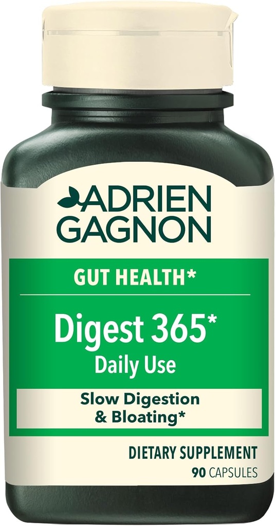 Adrien Gagnon - Digest 365 Alami Digetical Enzymes Complex, for Ditraffic Supplement Gas and Bloating Relief, Restore Gut Health - 90 Count