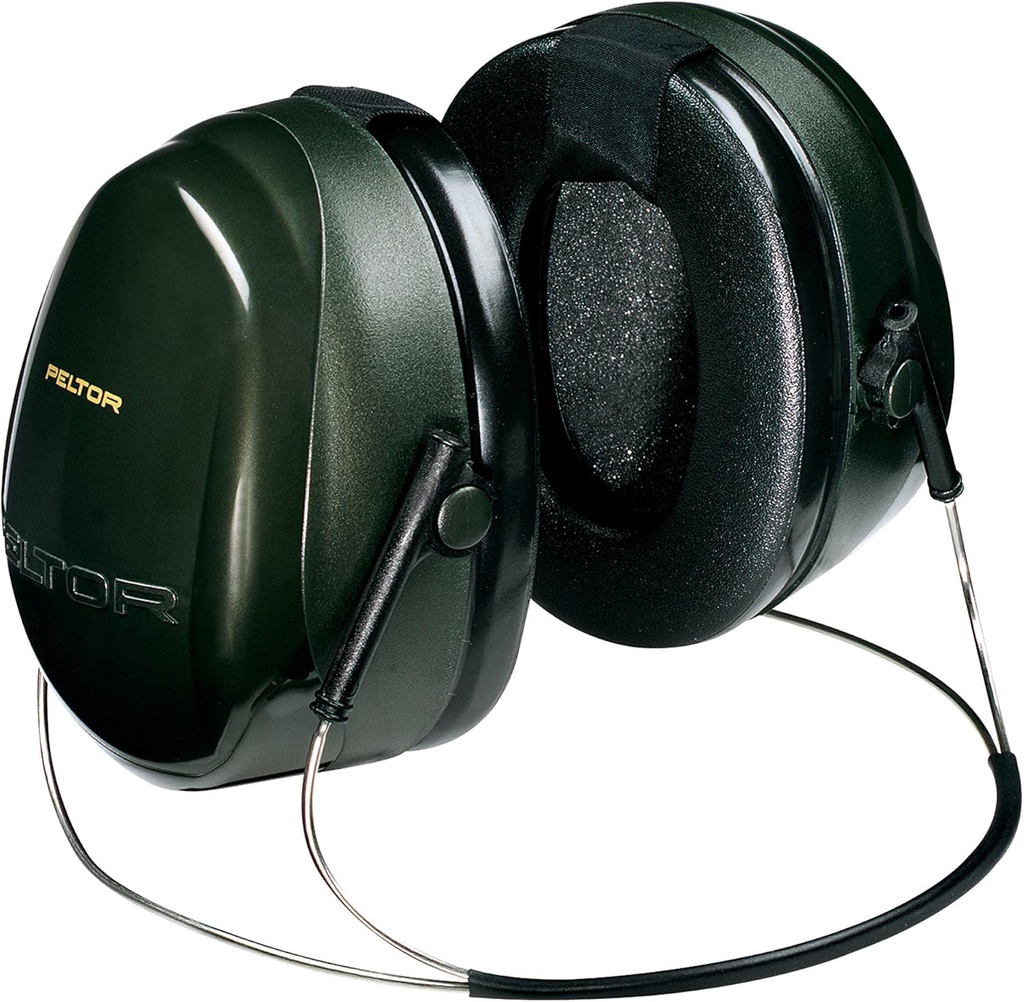 3M - H7B Peltor Optime 101 Di belakang - Kepala Earmuff, Pelindung pendengaran, Pelindung Telinga, NRR 26 dB Hijau