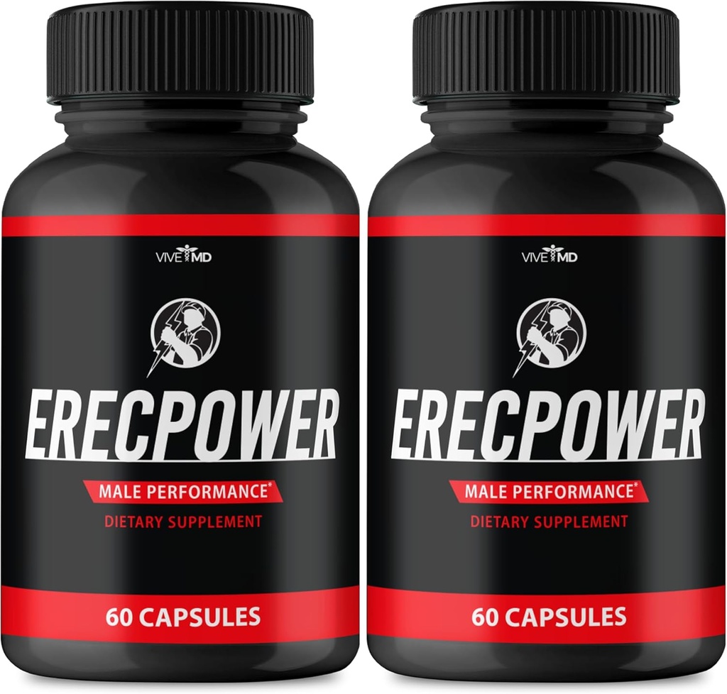 Erecpower for Men Capsules - Erecpower Pill Advanced Formula - Maximum Power, ErecPower Men Sules 60 Capsules, Erec Power Vitamin Pill (2 Pack)