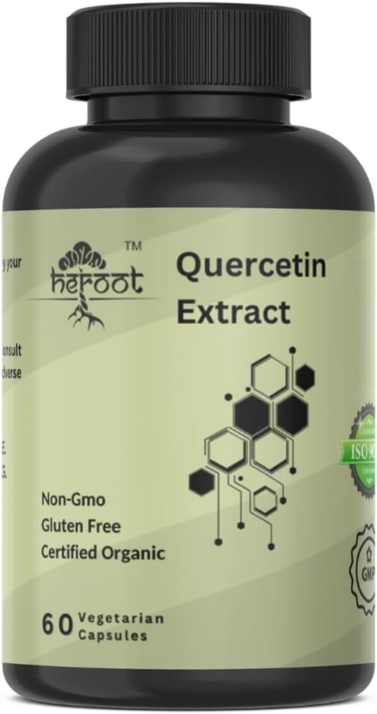 Quercetin Extract Capsules Non- GMO, Gluten- Free, Vegetarian Support Overall Health Energy (60 Kapsul)