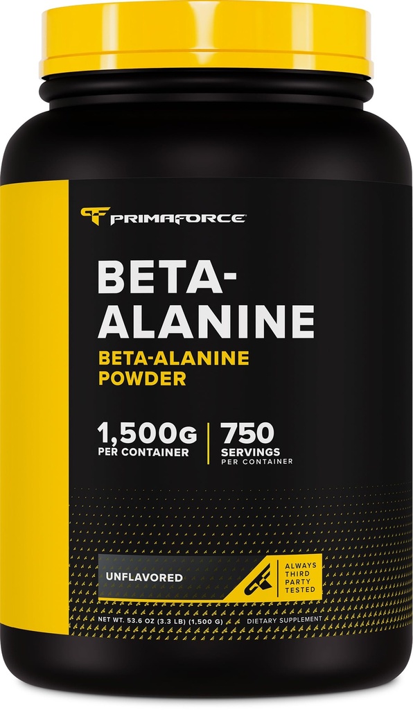Powder Beta Alanine, Unfeatored, 1.5 kg - Gluten Free, Non- GMO Suplemen untuk Pria dan Wanita