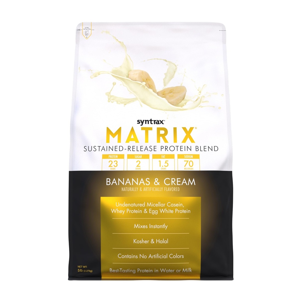 Syntrax Nutrection Matrix Powder, Sustained- Blend Rilis, Pisang & Cream, 5 pon.