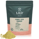 Lily of the Valley Fennel Seed Extract powder - Great for Cooking, Salads and Tea - 100% Raw Sourced from India - Vegan & Gluten- Free - Packed in Realable Pouch (8oz, 226g)