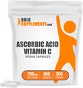 BulkSuplements.com Accorbic Acid Capsules (Vitamin C Capsules) - Vitamin untuk Dukungan Imune - Vegan - 1 Capsule per Serving - 10-Bulan Supply (300 Veg Capsules)