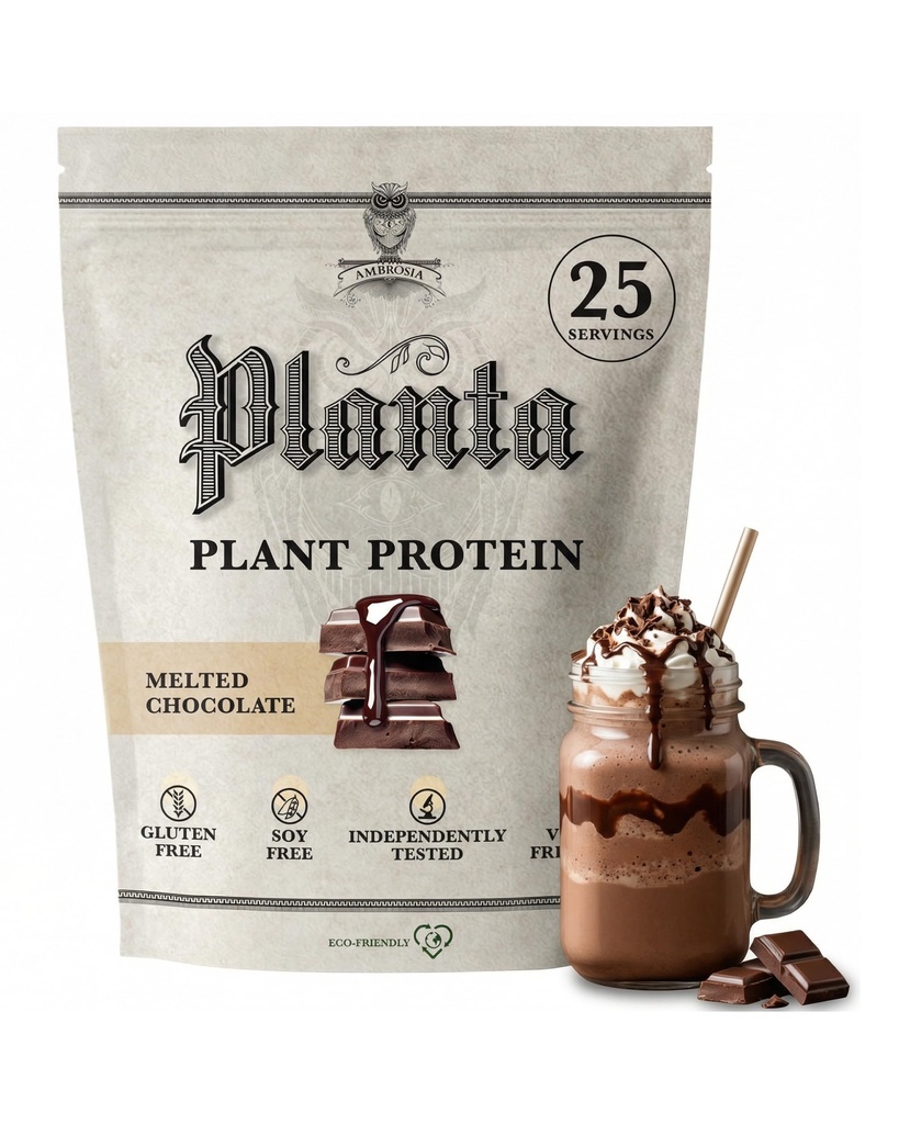 Ambrosia Planta - Premium Plant - berbasis Protein 124; Vegan & Keto Friendly 124; Gourmet Flavors tanpa Bloating atau stomach Upset 124; Gluten & Soy Free 124; No Added Sugar 124; 25 Curiks