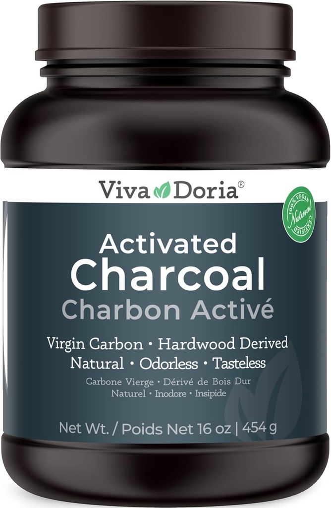 Viva Doria Virgin Activated Arang Powder, Hardwood Derived, Food Grade, 16 Oz (1 Pound)