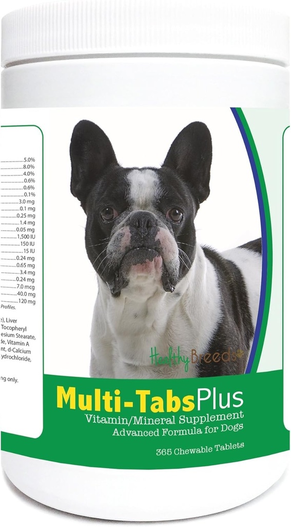 Sehat Breeds French Bulldog Multi- Tab Plus Cable Tablets 365 Count