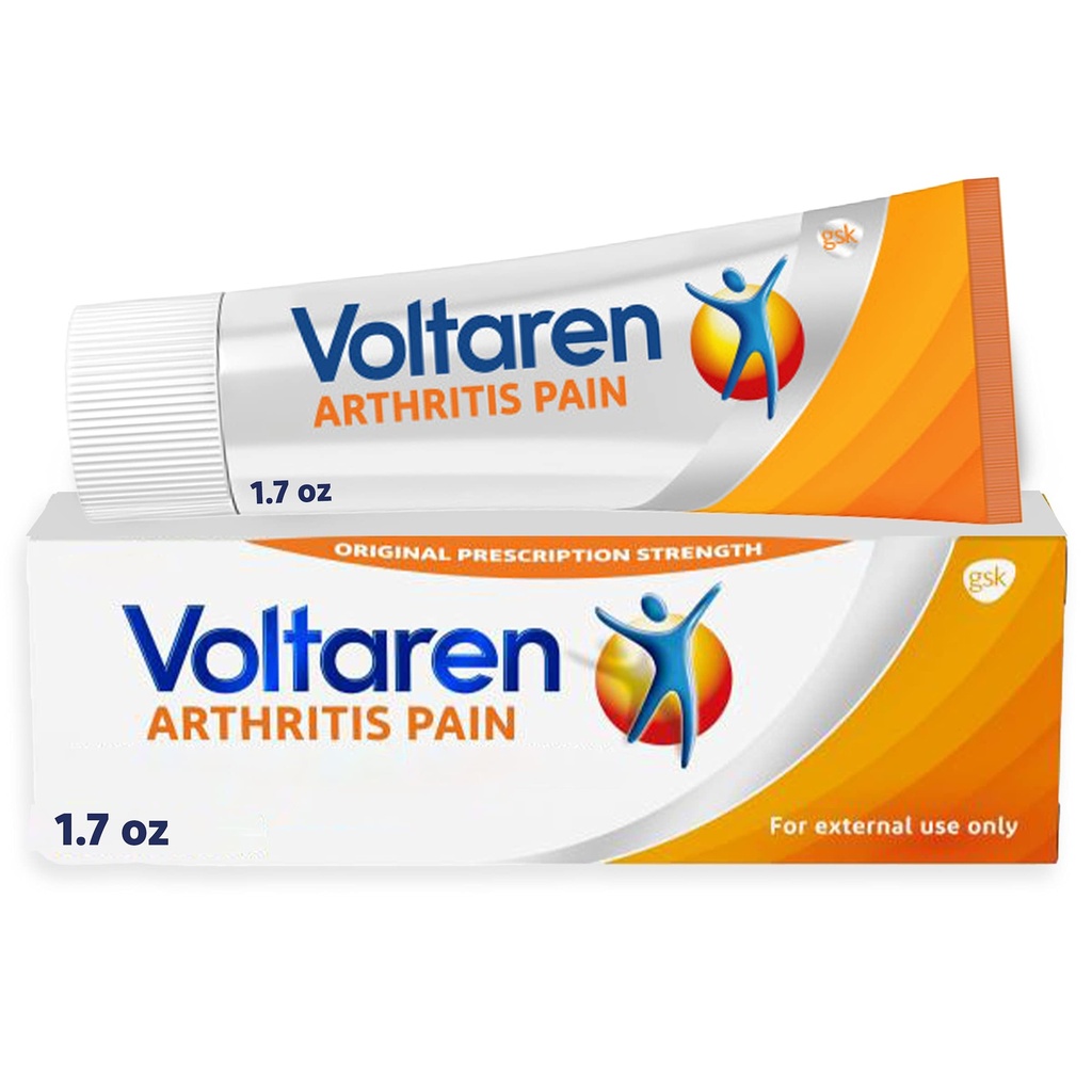 Voltaren Arthritis Pain Gel untuk Relief Pain Topical Terkuat dengan Diclofenac, Tidak Diperlukan Resep - 1.7 oz / 50 g Tube