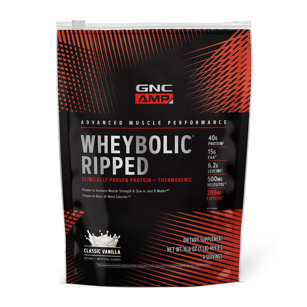 GNC AMP Wheybolic Ripped - Klasik Vanilla (9 Hamba)