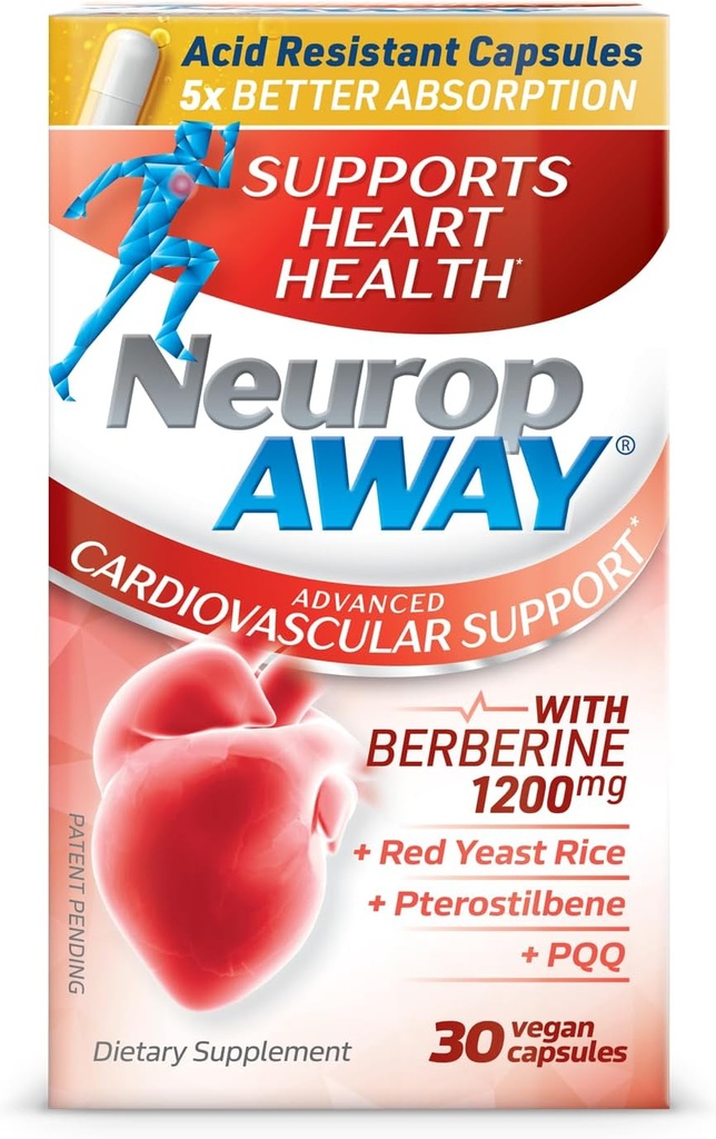 Dukungan Kardiovaskular Neuropoul 30ct 1200mg Berberine PQQ Red Yeast Rice Pterostilbene