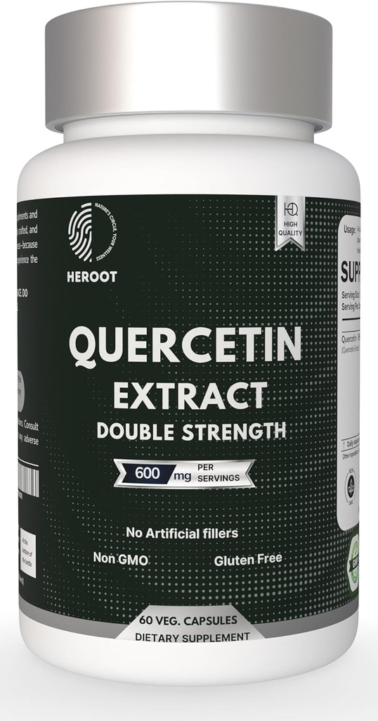 Quercetin Extract Capsules Non- GMO, Gluten- Free, Vegetarian Support Overall Health Energy (120 Kapsul)