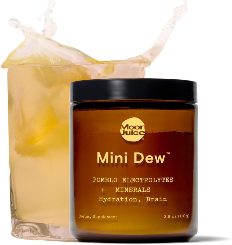 Moon Juice Mini Dew Electrolytes Powder - Sugar Free Minements & Electrolite Hydration Powder untuk Hidration Instant & Brain Dukungan - Magnesium, Kalsium, Potasium, Pink Salt, Pomelo, 30 Servings
