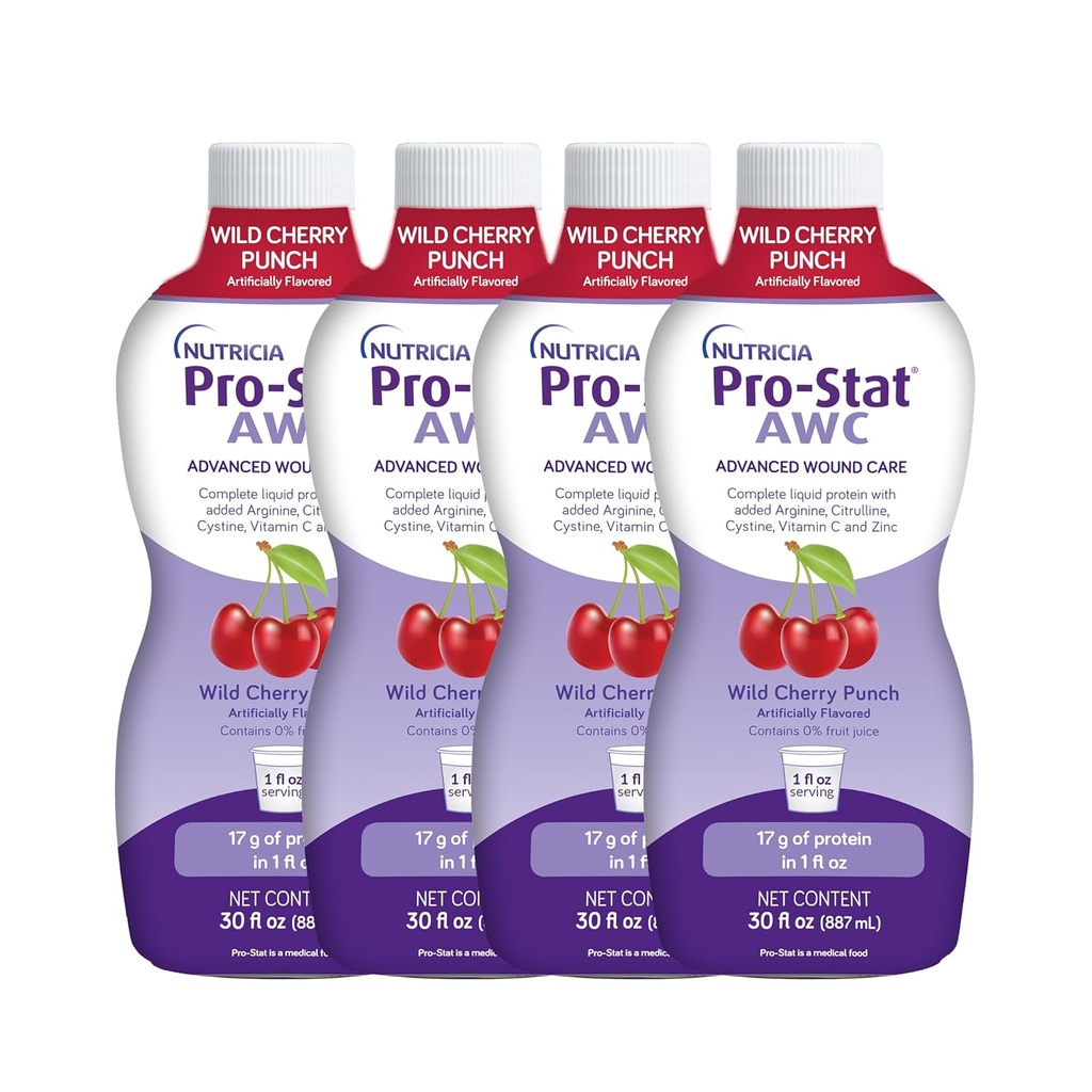 Pro- Stat Advanced Weund Care (AWC), konsentrasi makanan cair - Cherry Wild Punch Flavor, 30 Fl Oz bottle (Case of 4)