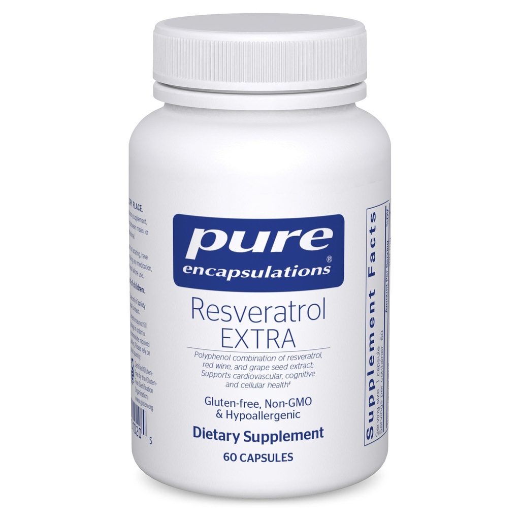 Resveratrol Resveratrol Murni - 100 mg Trans- Resveratrol - For Healthy Cellular & Cardiovascular Fungsi * - Antioksidants Suplemen - Non- GMO & Gluten Free - 60 Capsules