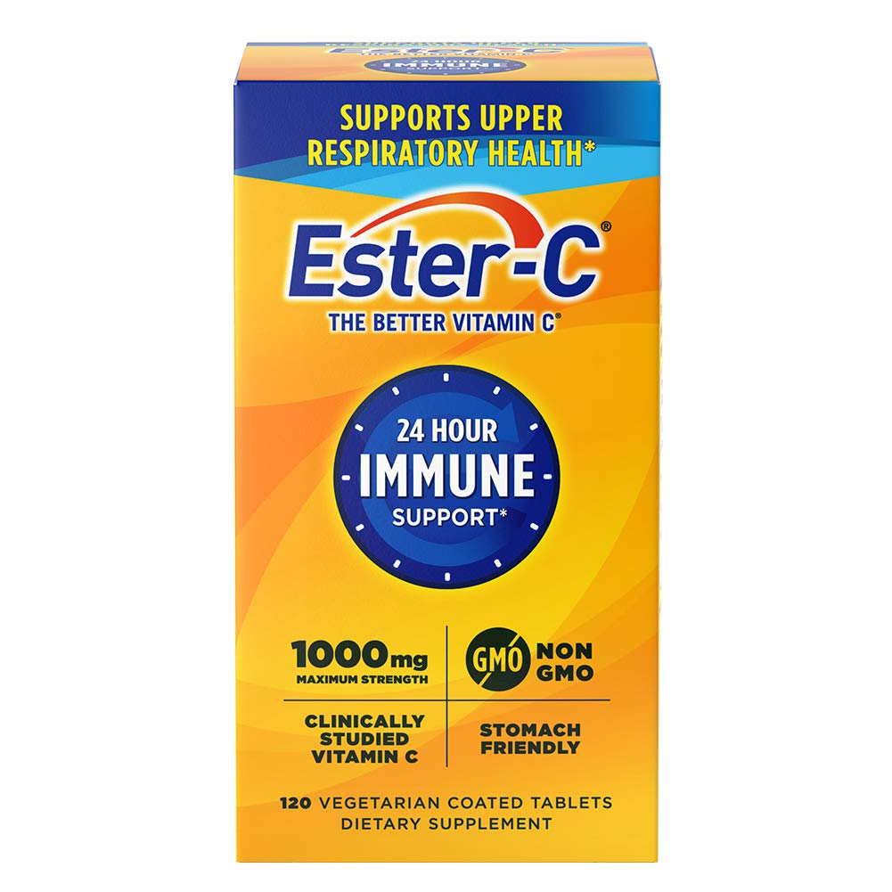 Ester- C Vitamin C 1000 mg tablet berlapis, Imune System Booster, Perumahan-Friendly, 120 Count