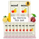 Kirim Tanaman Bars Berbasis Vegan Protein Sehat Bars, Dengan Hijau (Lemon Cherry, 8 Bars) - Hanya Real Ingredials, Nol Ditambahkan Gula, Gluten- Bebas, Dairy- Bebas
