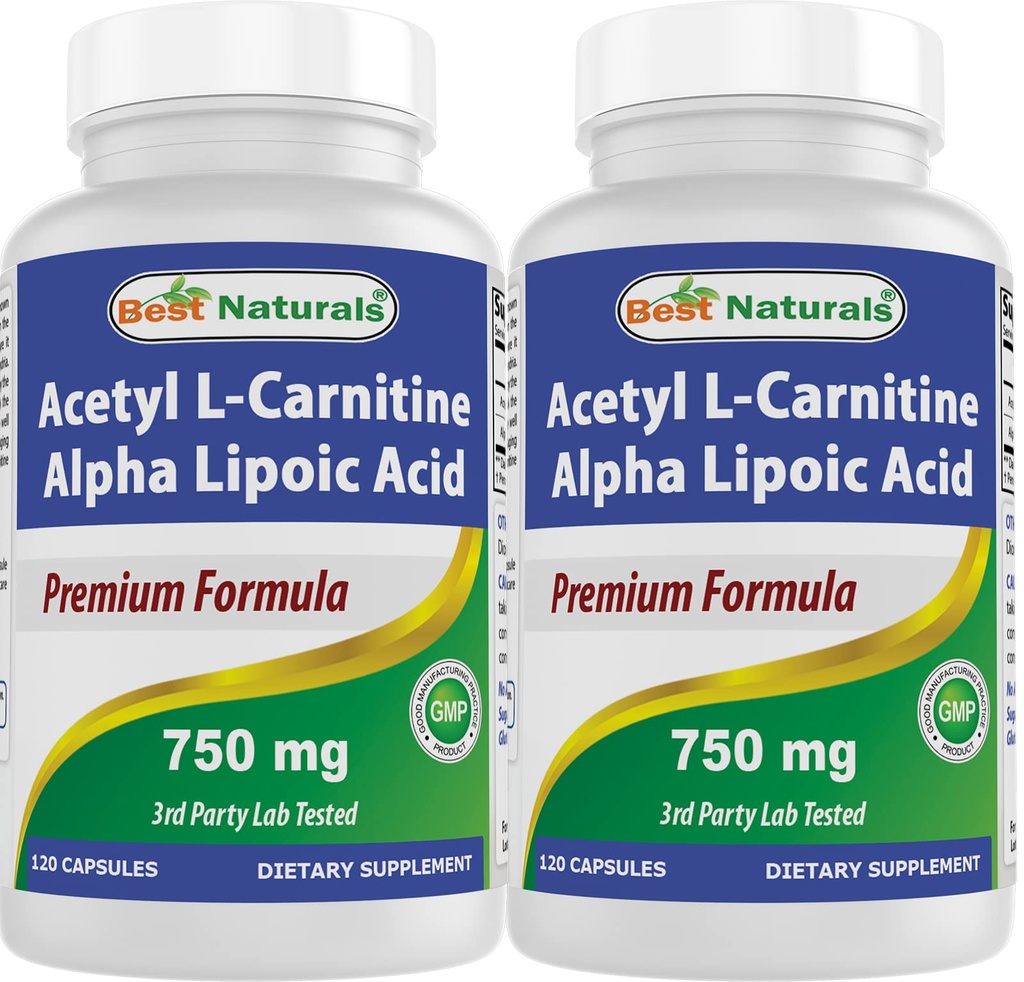 Acetyl L- Carnitine dan Alpha Lipoic Acid 750 mg 120 Capsules (120 Cacah (Paket 2))