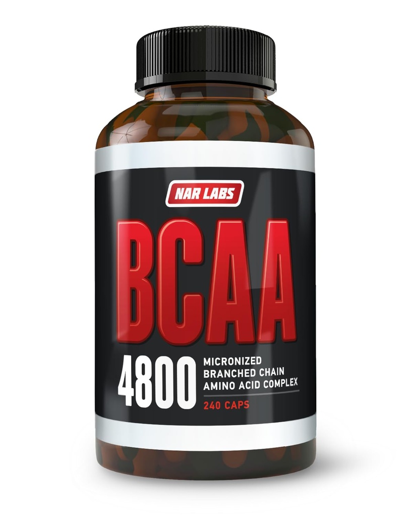 BCAA 4800 14; Micronized Branched Chain Acids 124; Bangunan Muscle & Recovery 124; 2.400 per Serving 124; 80 Servings 14; 240 Kapsul